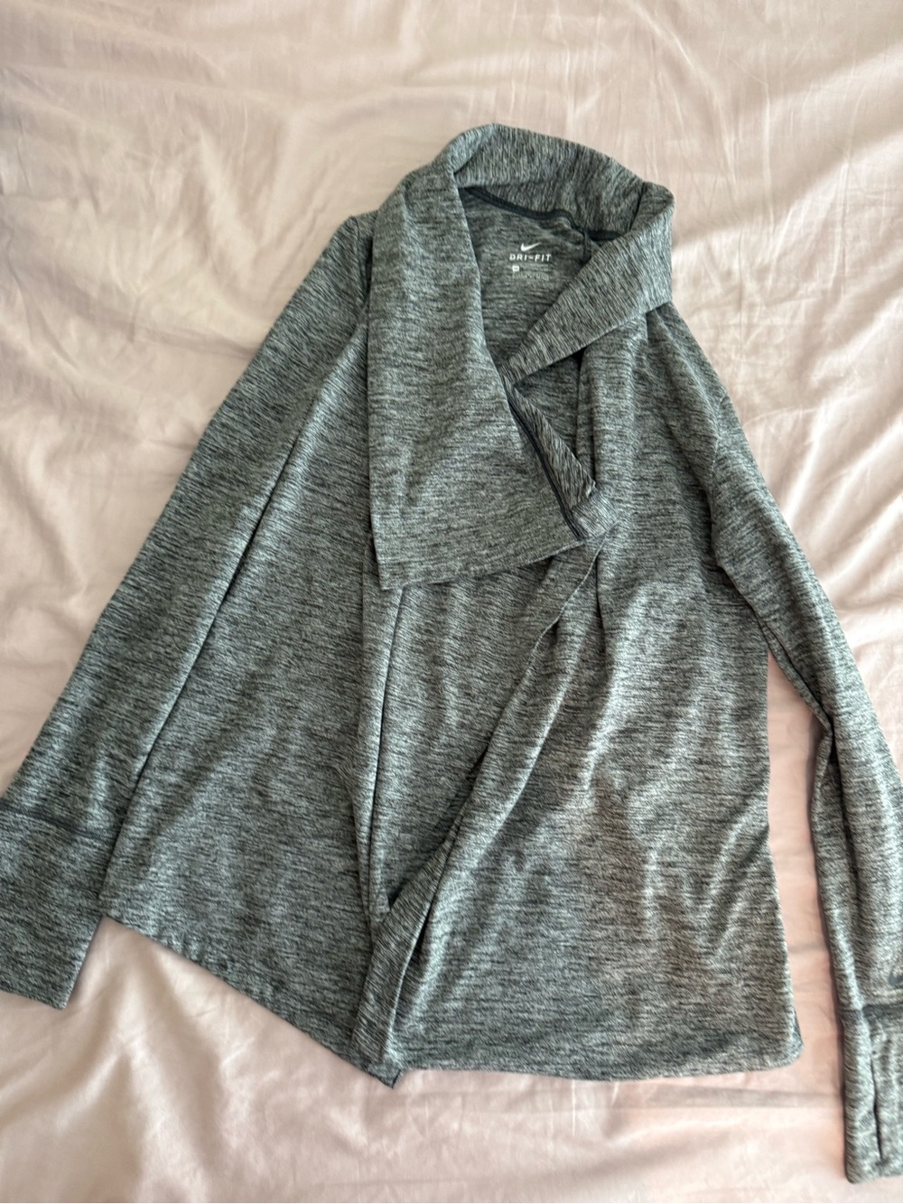 Nike Gray Draped Open-Front Women’s wrap